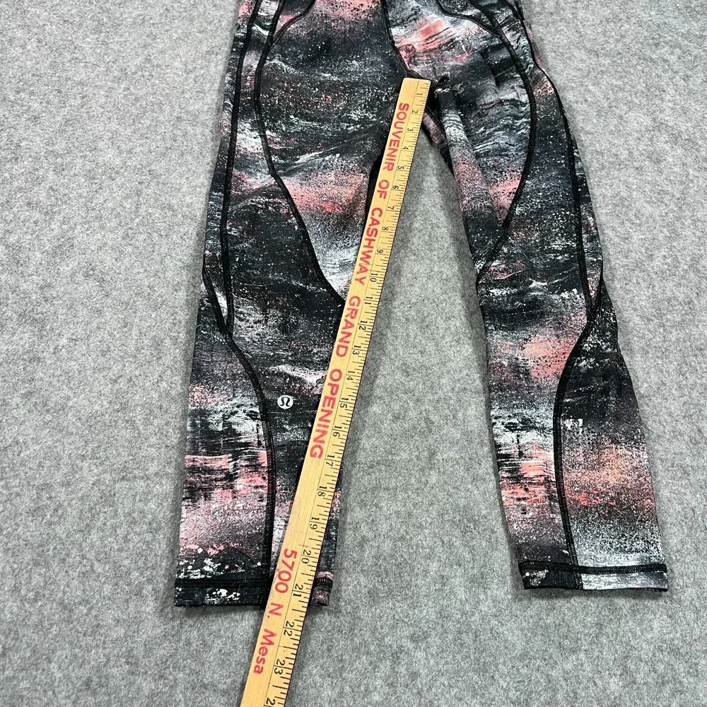 Lululemon‎ Athletica Azurite Poppy Coral Time To Sweat Crop Women's Size 4